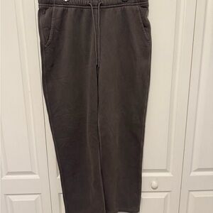 Abercrombie & Fitch Essential Baggy Open-Hem Charcoal Sweatpants XL